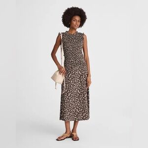 Madewell Chocolate Floral Midi Dress